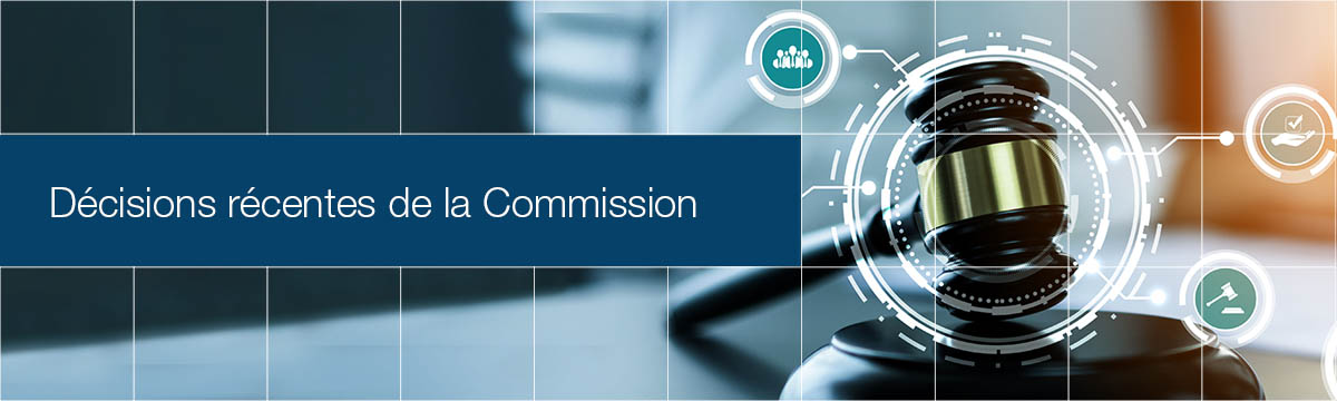 Recent Commission Decisions