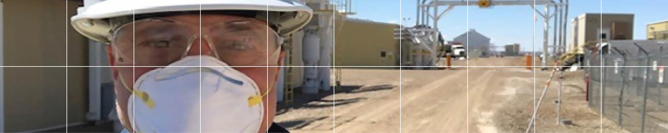 Inspection Officer in a mask