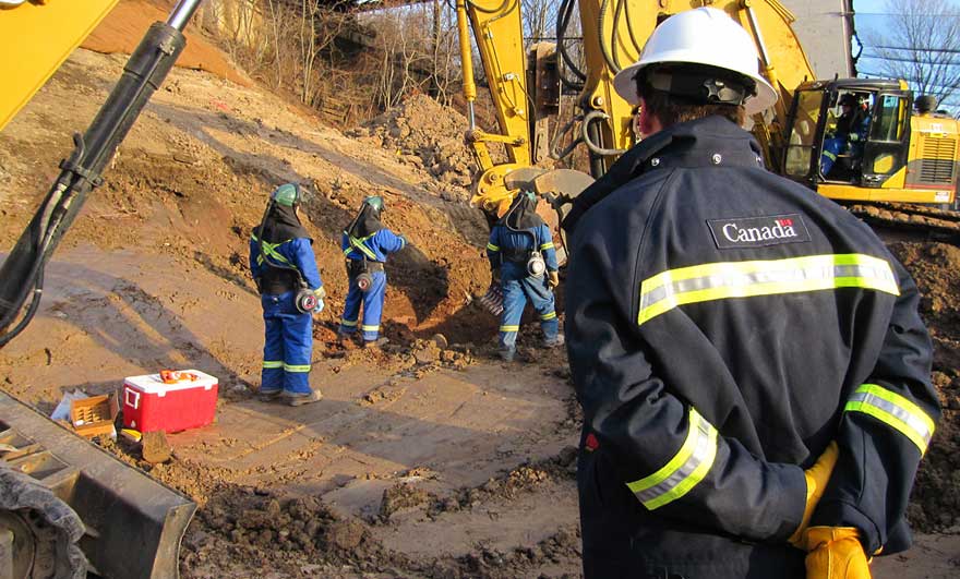NEB inspector oversees construction on site