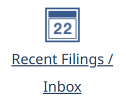 Recent Filings and Inbox 