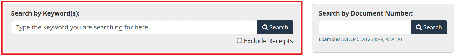 Identifying where to perform a keyword search.