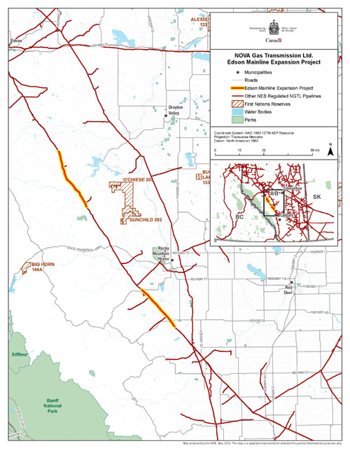 Edson Mainline Expansion Project map