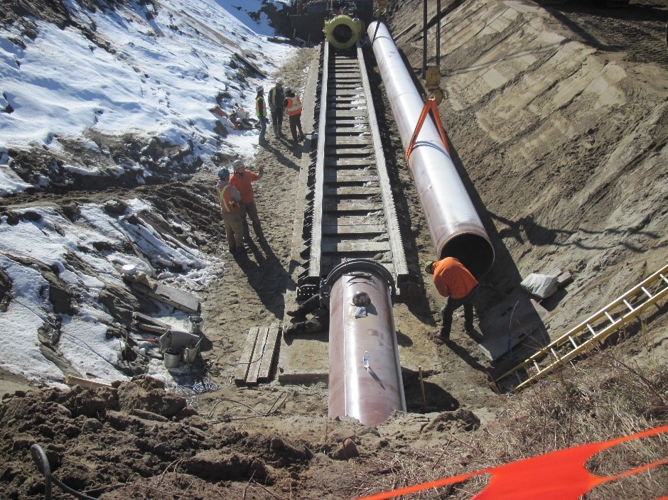 Construction work on Line 3 Replacement Program, October 2017
