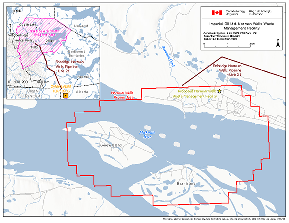 Norman Wells Waste Management Facility map