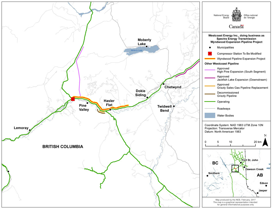 Wyndwood Pipeline Expansion Project Map