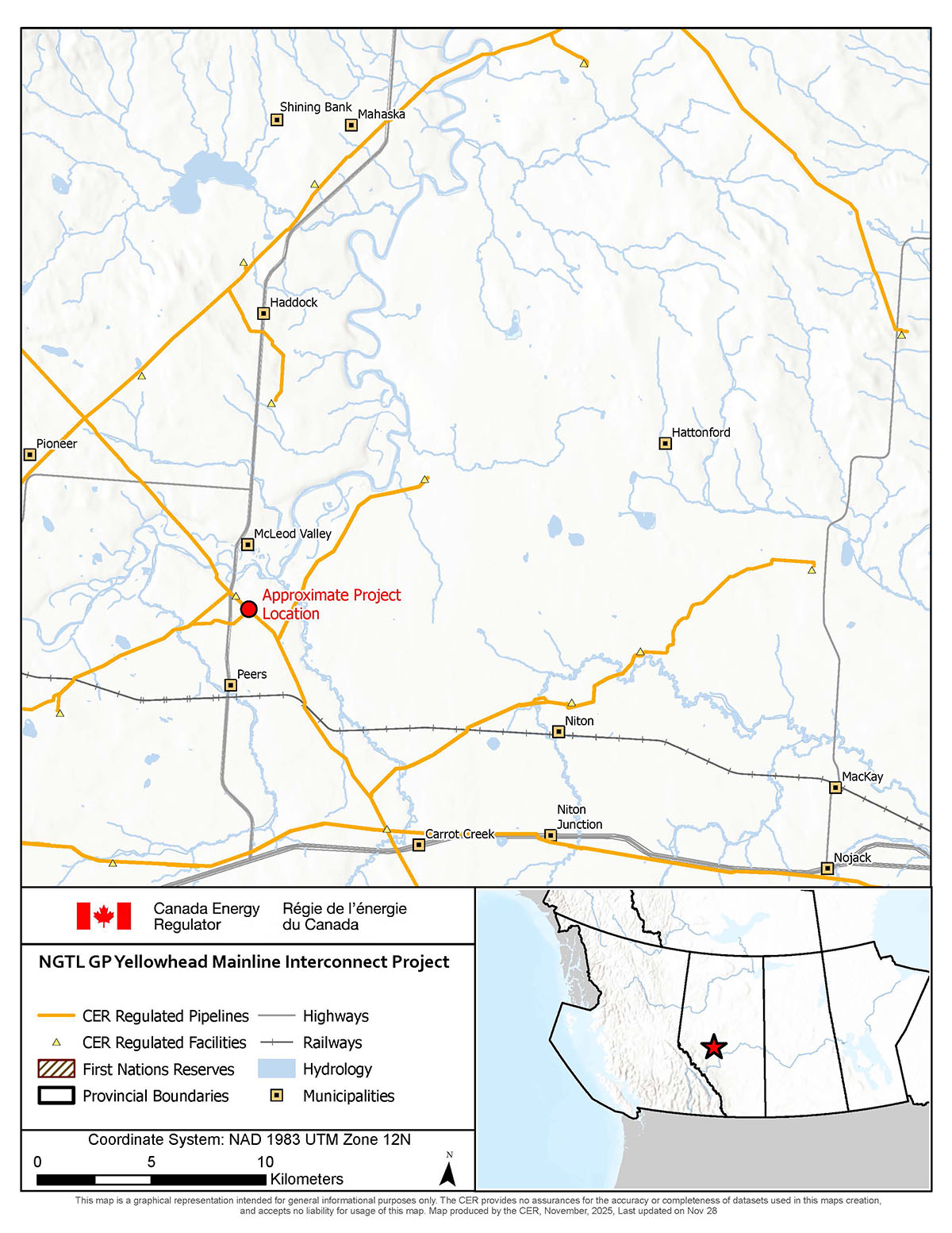 NGTL GP Ltd., as general partner on behalf of NGTL Limited Partnership – Yellowhead Mainline Interconnect Map