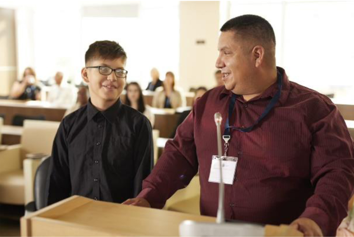 Figure 2 – Indigenous Intervenor presenting evidence in a hearing.