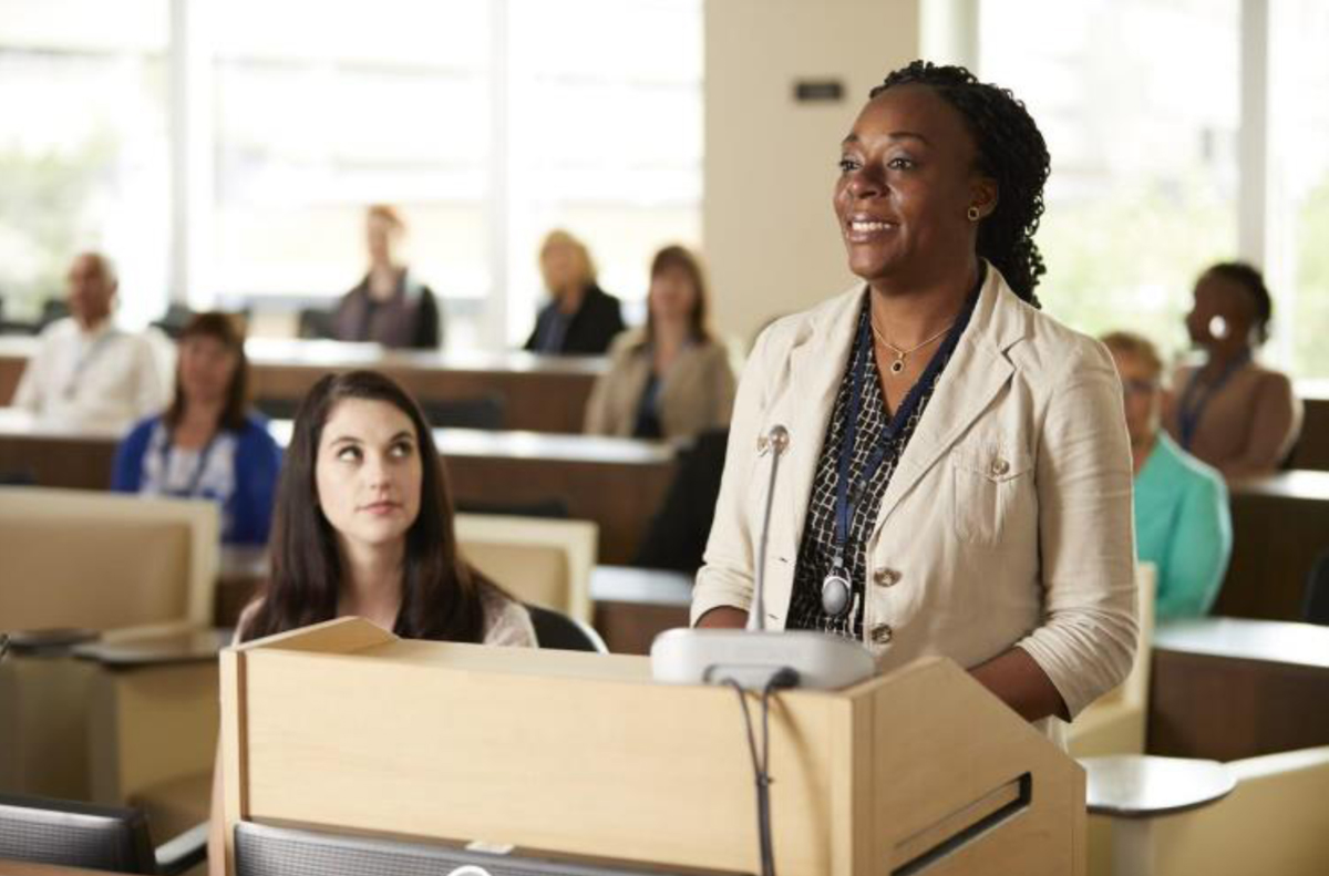 Figure 6 – Participant attending a detailed route hearing.
