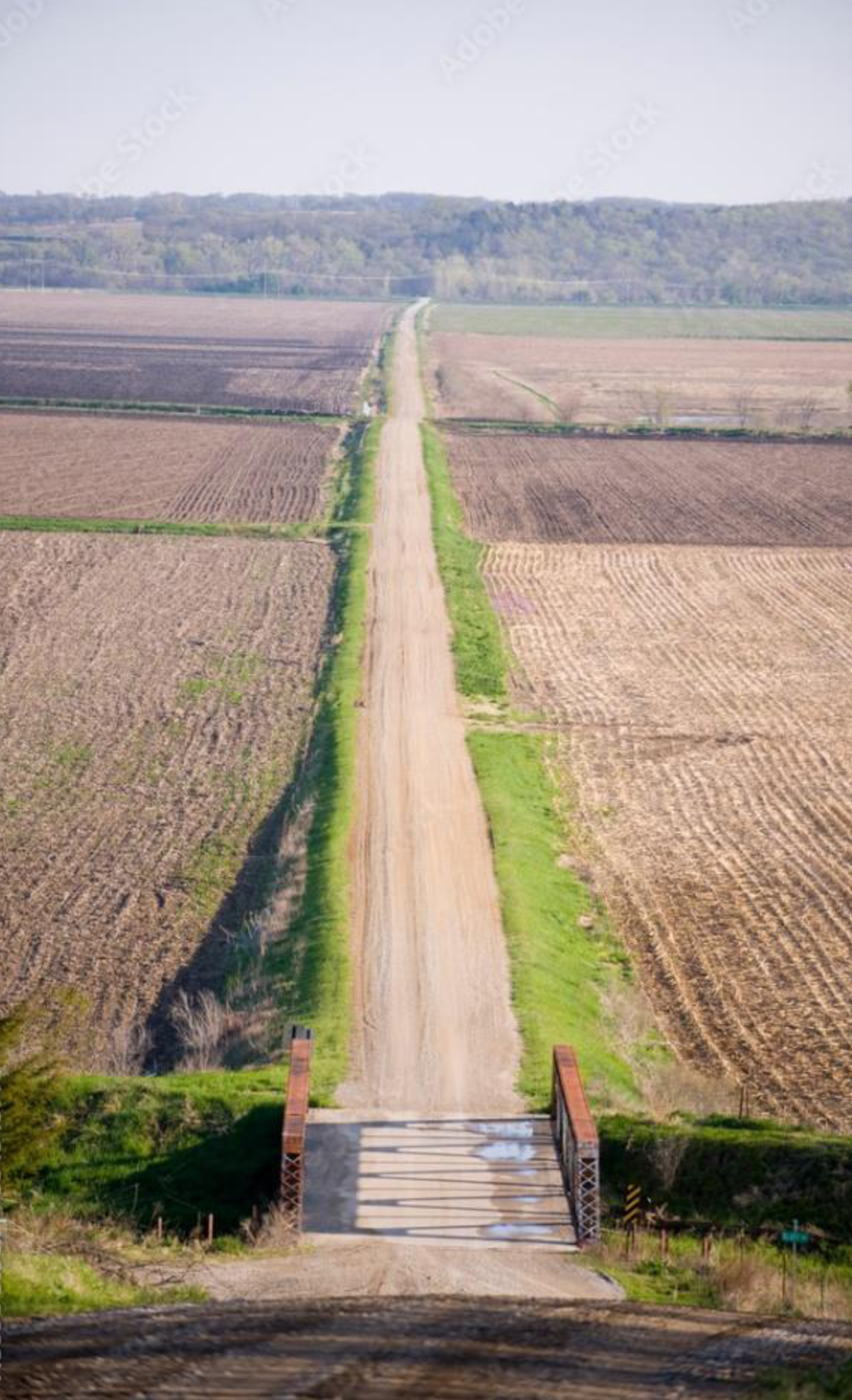 Figure 7 – Dirt road crossing two fields.