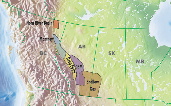 Figure 5.3 - Western Canada Natural Gas Production Regions