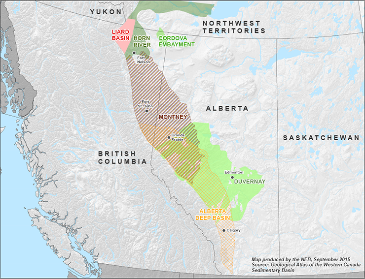 Figure 2 – Canada’s Prolific Shale and Tight Gas Resources