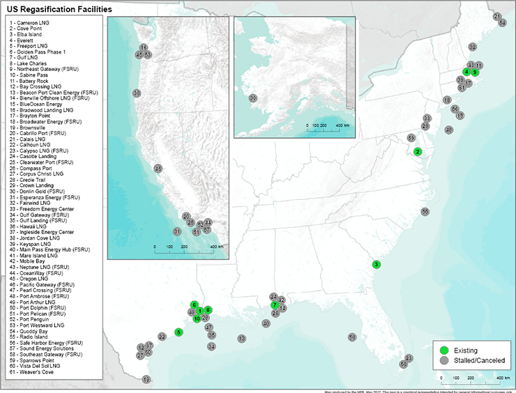 Figure A2.1 – U.S. Regasification Projects