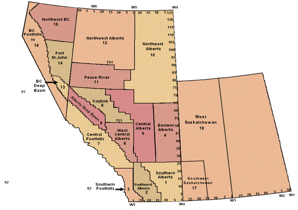 Figure 1: Regional Map - Western Canada Sedimentary Basin