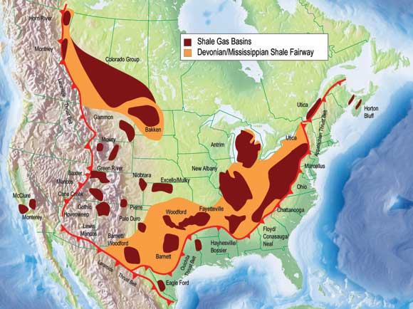 Figure 1: Shale Gas Plays of North America