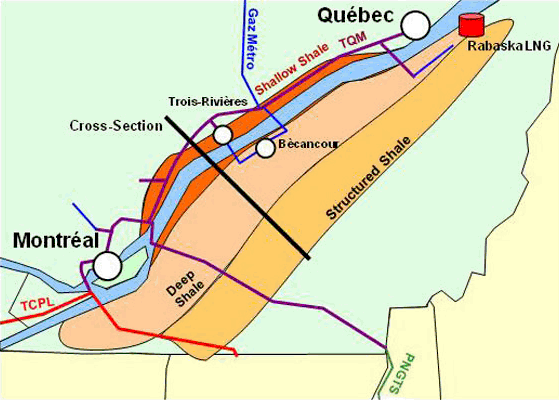 Figure 13: The Utica Shale and Location of Potential Production Trends