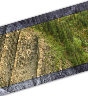 Siltstones of the Toad Formation (Montney Formation equivalent) at Halfway River, British Columbia