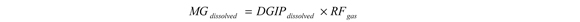 Equation showing same recovery factor for free gas was applied to dissolved gas