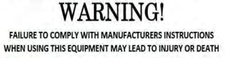 Large print warning label.