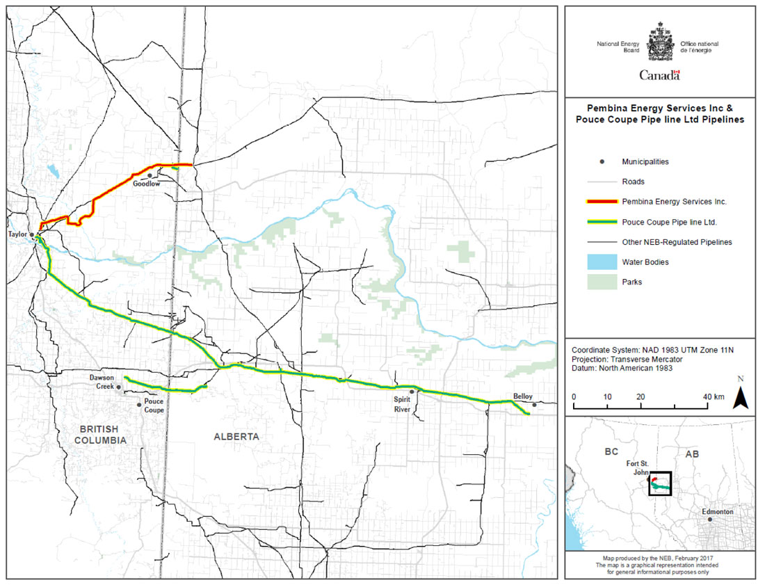 Figure 1: Pembina Energy Services Inc. and Pouce Coupé Pipe Line Ltd.