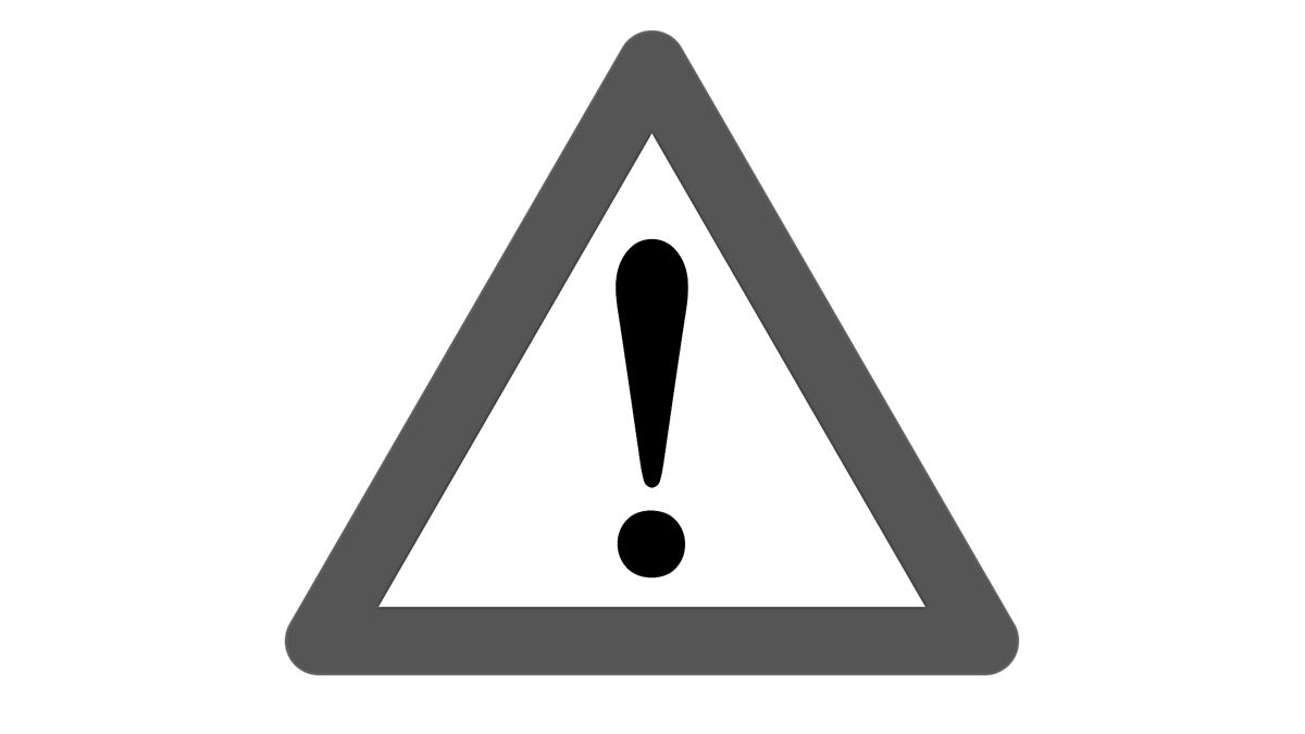 Icône – Triangle à l’intérieur duquel on voit un point d’exclamation