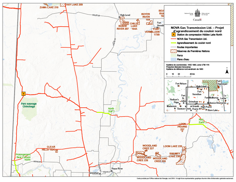 NOVA Gas Transmission Ltd. – Demande concernant la construction du projet d'agrandissement du couloir nord