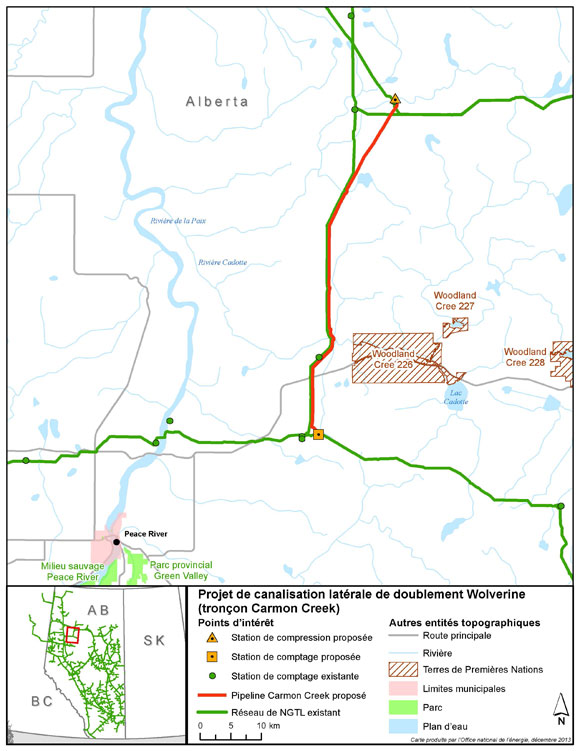 Projet de canalisation latérale de doublement Wolverine (tronçon de Carmon Creek)