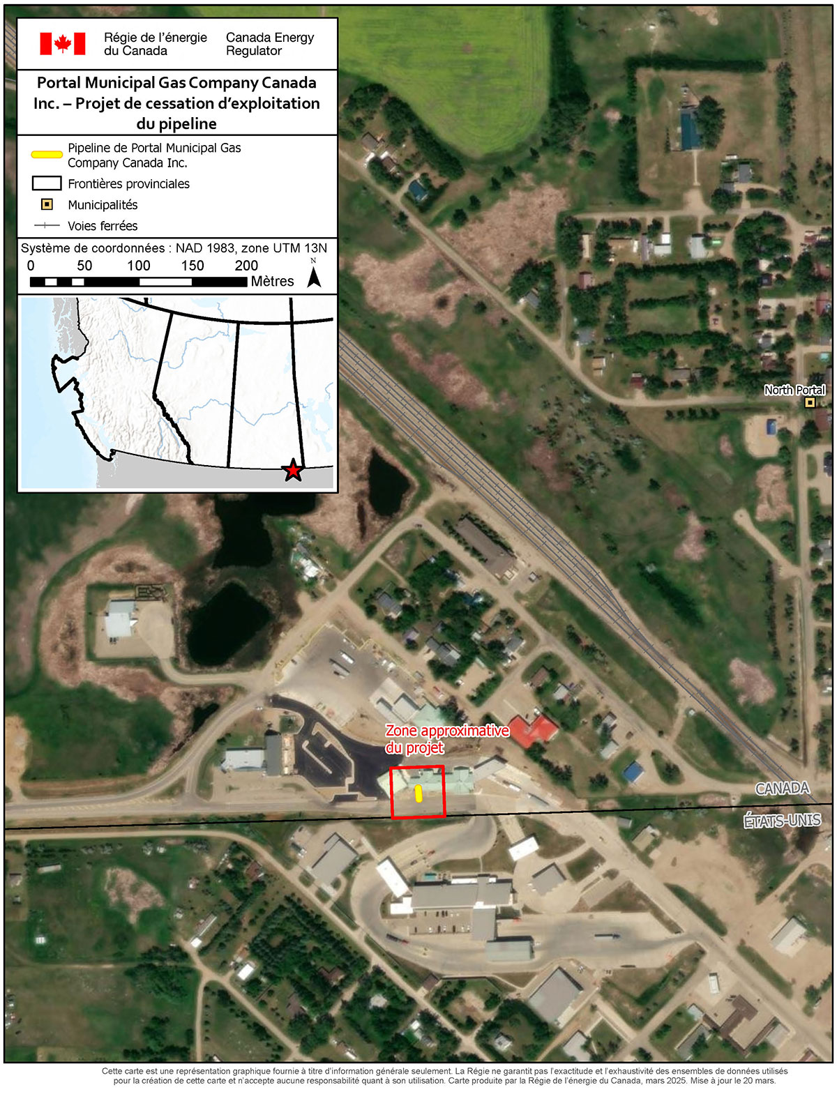 Carte descriptive du projet demande d’autorisation de cessation d’exploitation du pipeline PMGC