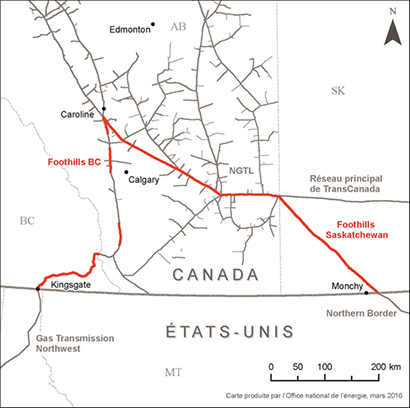 Carte – Réseau Foothills
