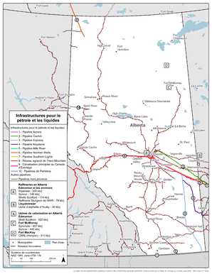 Figure 3 – Carte des infrastructures du pétrole brut