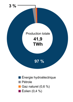 Figure 2 – Production d’électricité selon le type de combustible (2021)