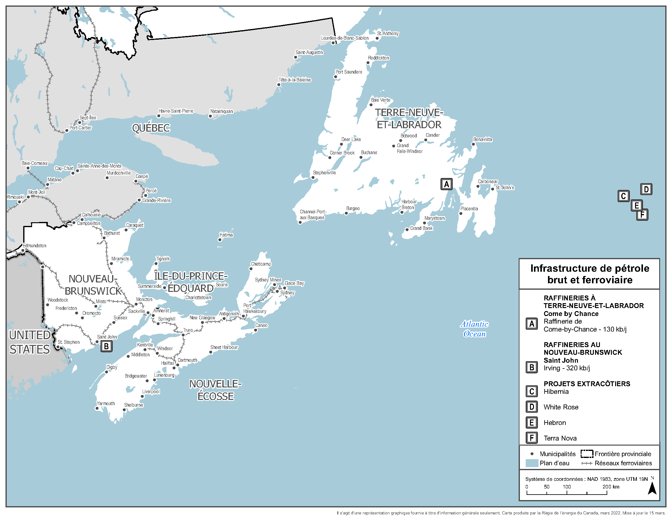 Figure 4 – Carte des infrastructures du pétrole brut