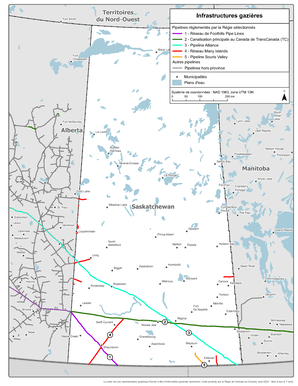 Figure 4 – Carte des infrastructures du gaz naturel
