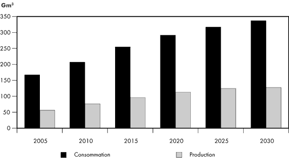 Figure 2.10 - Production et consommation de gaz naturel dans les grands pays de l’Asie orientale