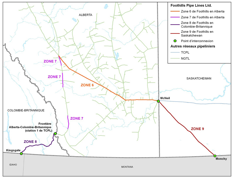 Figure 4 : Réseau Foothills